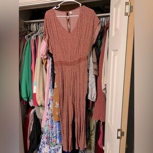 Polka Dot Rust Jumpsuit